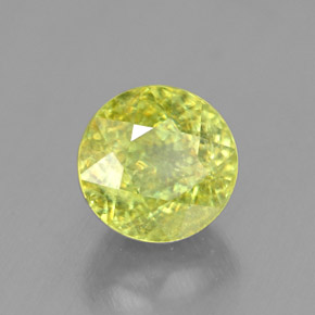 Esfena verde natural de 1,55 ct, corte redondo, SI