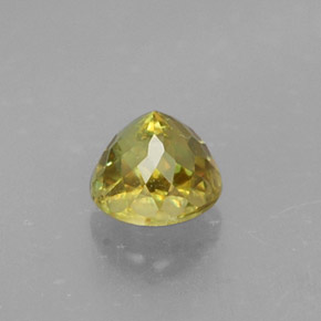 Esfena amarillo natural de 0,63 ct, corte redondo, VS-SI