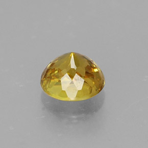 Esfena amarillo natural de 0,55 ct, corte redondo, VVS-VS