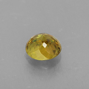 Esfena amarillo natural de 0,41 ct, corte redondo, VS