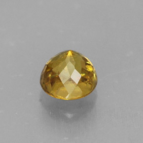 Esfena oro natural de 0,54 ct, corte redondo, VS