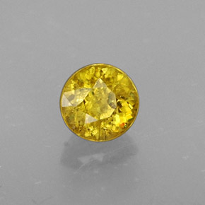 Esfena Dorado amarillo natural de 0.43 ct, Corte Redondo, VS