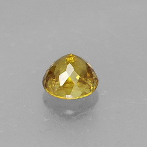 Esfena amarillo natural de 0,43 ct, corte redondo, VS