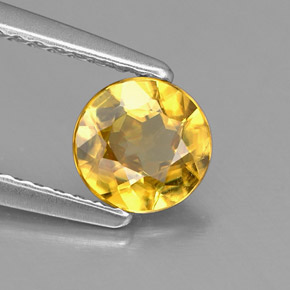 Esfena amarillo natural de 0,64 ct, corte redondo, VS-SI