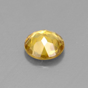 Esfena amarillo natural de 0,64 ct, corte redondo, VS-SI