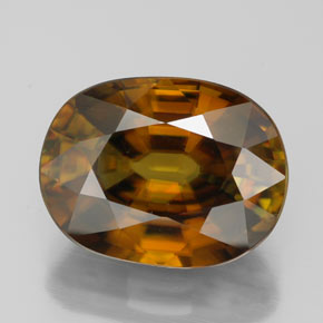 Esfena multicolor natural de 7,00 ct, corte óvalo, VVS