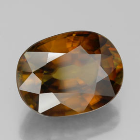 Esfena multicolor natural de 7,00 ct, corte óvalo, VVS