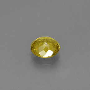 Esfena amarillo natural de 0,51 ct, corte redondo, VS
