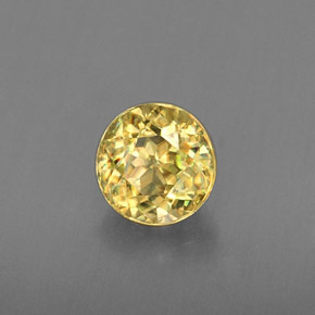 Esfena amarillo natural de 0,47 ct, corte redondo, VVS-VS