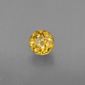 Esfena Dorado amarillo natural de 0.21 ct, Corte Redondo, VS-SI