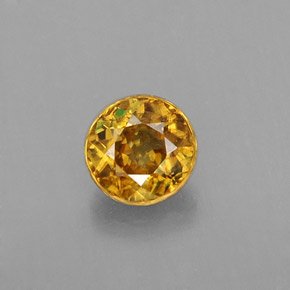 Esfena amarillo natural de 0,43 ct, corte redondo, VS-SI