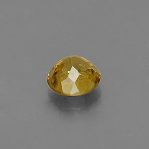 Esfena amarillo natural de 0,43 ct, corte redondo, VS