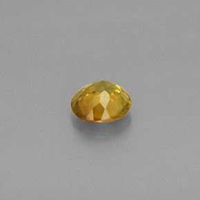 Esfena Dorado amarillo natural de 0.38 ct, Corte Redondo, VVS-VS