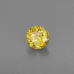 Esfena amarillo natural de 0,50 ct, corte redondo, VVS-VS