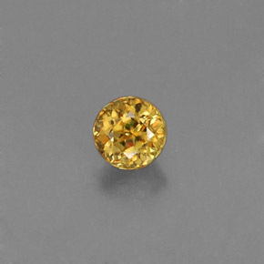 Esfena Dorado amarillo natural de 0.20 ct, Corte Redondo, VVS-VS