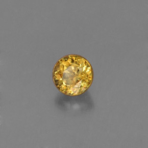Esfena Dorado amarillo natural de 0.20 ct, Corte Redondo, VVS-VS