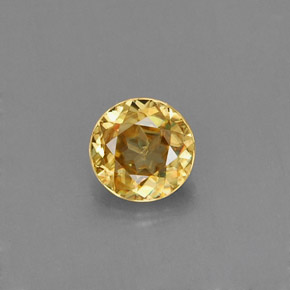 Esfena oro natural de 0,44 ct, corte redondo, VVS-VS