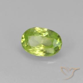 esfena Verde claro natural de 0.85 ct, Ovalada, Opaco