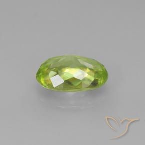 esfena Verde claro natural de 0.85 ct, Ovalada, Opaco