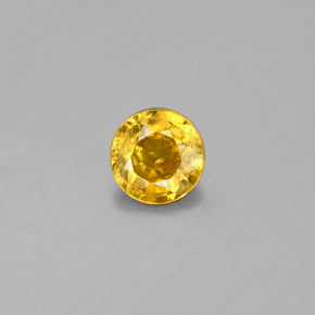 Esfena Dorado amarillo natural de 0.48 ct, Corte Redondo, SI