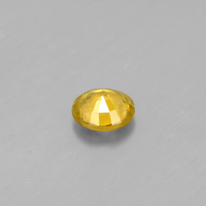 Esfena Dorado amarillo natural de 0.48 ct, Corte Redondo, SI