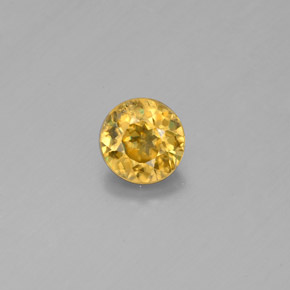 Esfena amarillo natural de 0,55 ct, corte redondo, SI