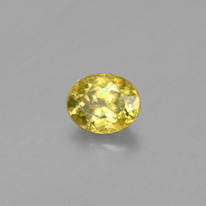 Esfena Amarillo verdoso natural de 0.61 ct, Corte Óvalo, VS