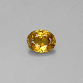 Esfena amarillo natural de 0,53 ct, corte óvalo, VVS-VS
