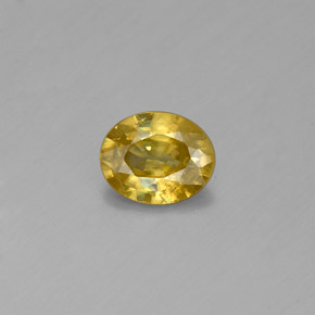 Esfena amarillo natural de 0,54 ct, corte óvalo, SI