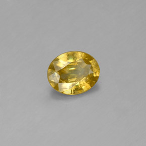 Esfena amarillo natural de 0,54 ct, corte óvalo, SI