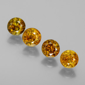 Gemas de esfena verde natural de 1,71 ct, corte redondo, SI