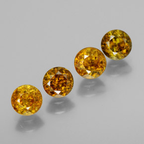 Gemas de esfena verde natural de 1,71 ct, corte redondo, SI