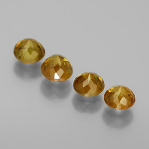 Gemas de esfena verde natural de 1,71 ct, corte redondo, SI