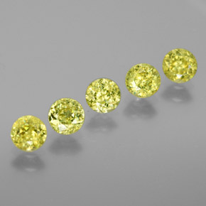 Gemas de esfena verde natural de  ct, corte redondo, VS-SI