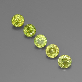 Gemas de esfena oro natural de  ct, corte redondo, VS-SI
