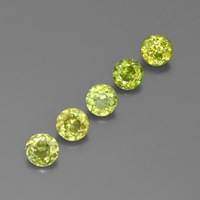 Gemas de esfena oro natural de  ct, corte redondo, VS-SI