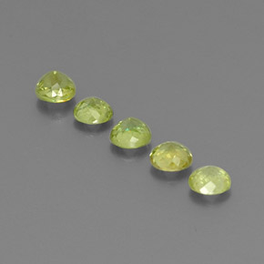 Gemas de esfena oro natural de  ct, corte redondo, VS-SI