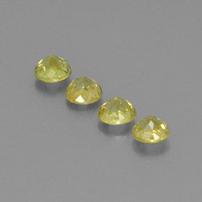 Gemas de esfena verde natural de  ct, corte redondo, VS-SI