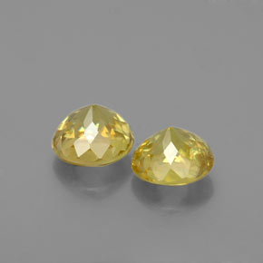 Gemas de esfena verde natural de  ct, corte redondo, VS-SI