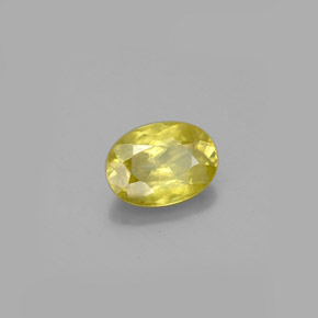 Esfena oro natural de 0,92 ct, corte óvalo, VS-SI