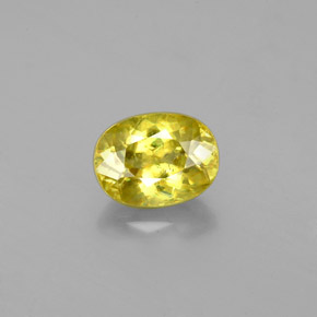 Esfena amarillo natural de 1,16 ct, corte óvalo, VS-SI