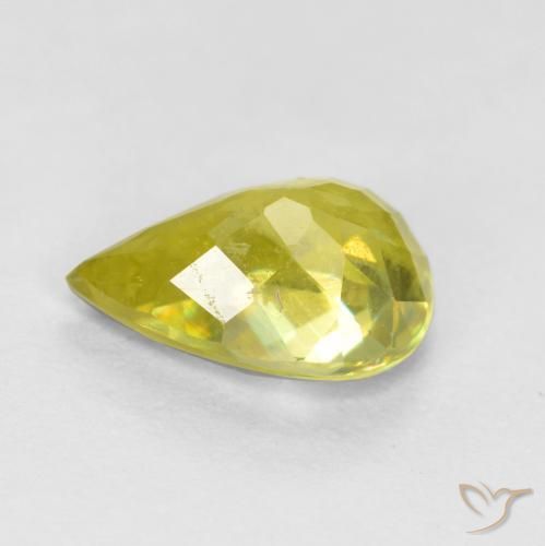 esfena Amarillo cyber natural de 1.11 ct, En forma de pera, VS-SI