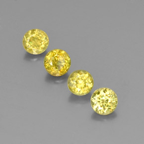 Gemas de esfena oro natural de  ct, corte redondo, VS-SI