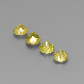 Gemas de esfena oro natural de  ct, corte redondo, VS-SI