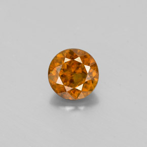 Esfena oro natural de 0,57 ct, corte redondo, VS