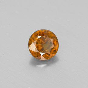 Esfena oro natural de 0,57 ct, corte redondo, VS