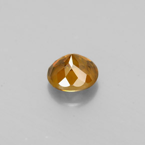 Esfena oro natural de 0,57 ct, corte redondo, VS