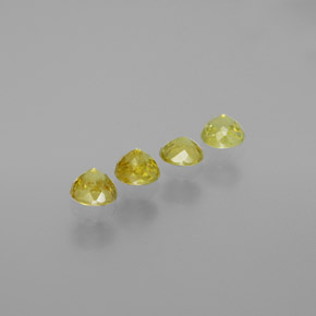 Gemas de esfena verde natural de 1,21 ct, corte redondo, VS-SI