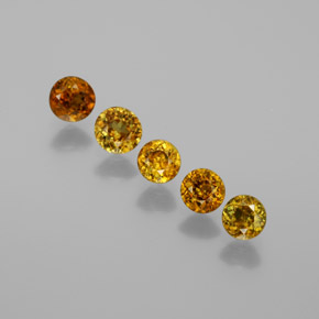 Gemas de esfena multicolor natural de 1,21 ct, corte redondo, VS-SI