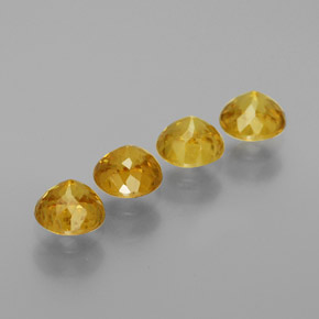 Gemas de esfena oro natural de  ct, corte redondo, VS-SI